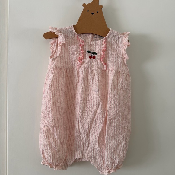 Konges Sløjd Baby Girls Ellie Frill Romper in Pink - Picture 3 of 11